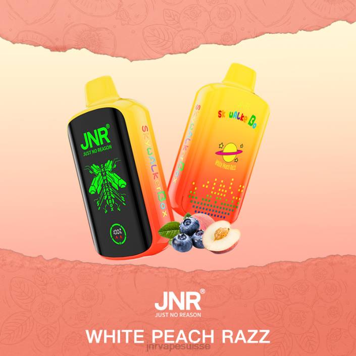 JNR SKYWALKER boîte | JNR Vape Berne Razz à la pêche blanche 06F652