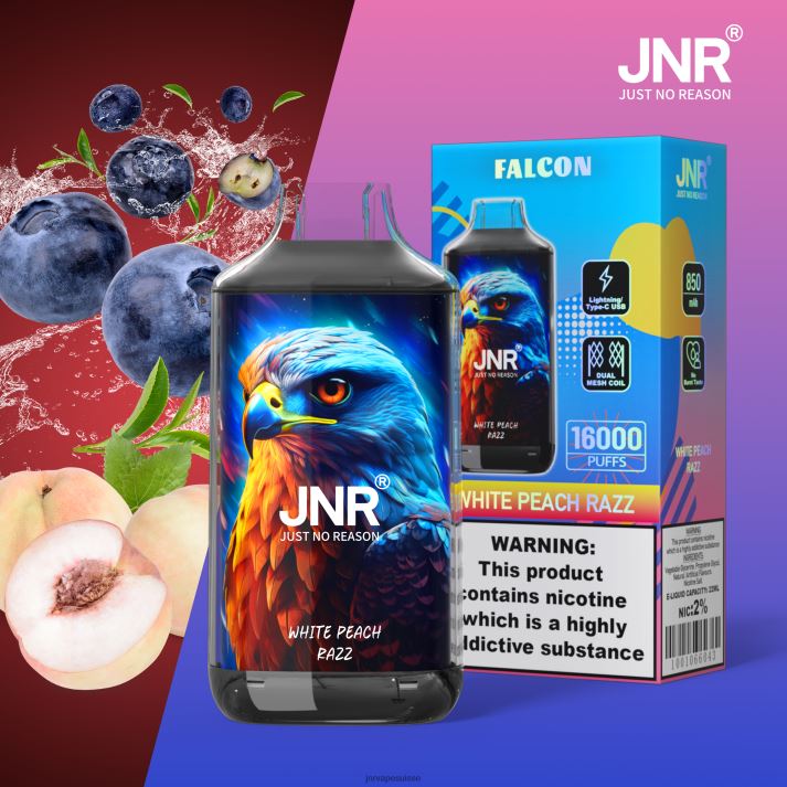 JNR Vape Nicotine | Razz à la pêche blanche faucon junior 6JN84196