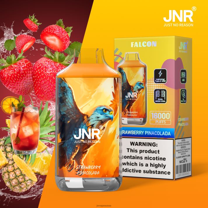 JNR Vape Shop | pinacolada aux fraises sans fruits faucon junior 6JN84228