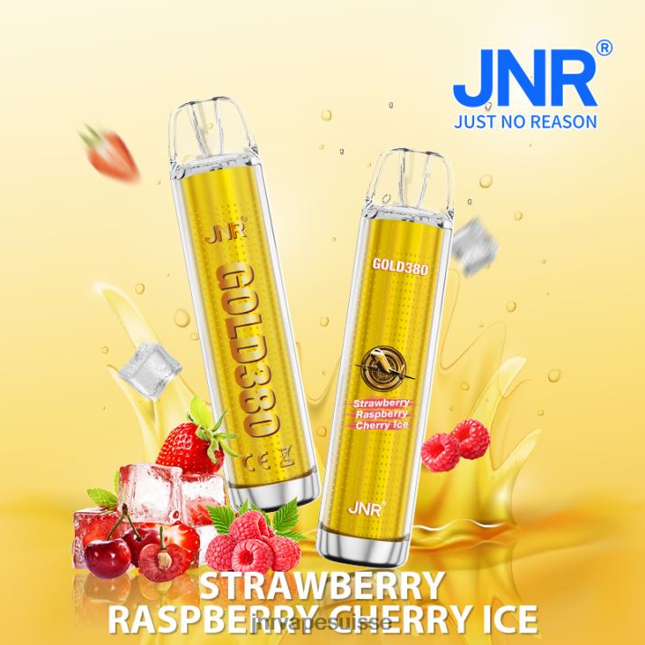 JNR Vapes Website | glace à la fraise, à la framboise et à la cerise jnr gold380 6JN8439