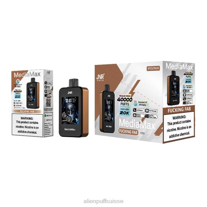 JNR Vape Nicotine putain de fabuleux | JNR MediaMax 40 000 bouffées 8F0J13