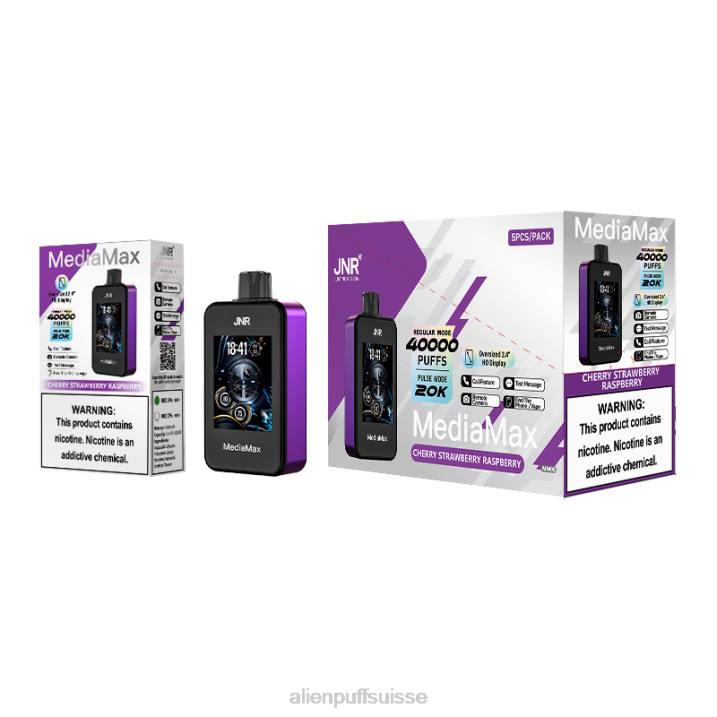 JNR Vapes Factory cerise fraise framboise | JNR MediaMax 40 000 bouffées 8F0J14