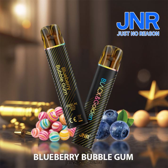 JNR Vape Berne | bubble-gum aux myrtilles jnr noir et doré 6JN84273