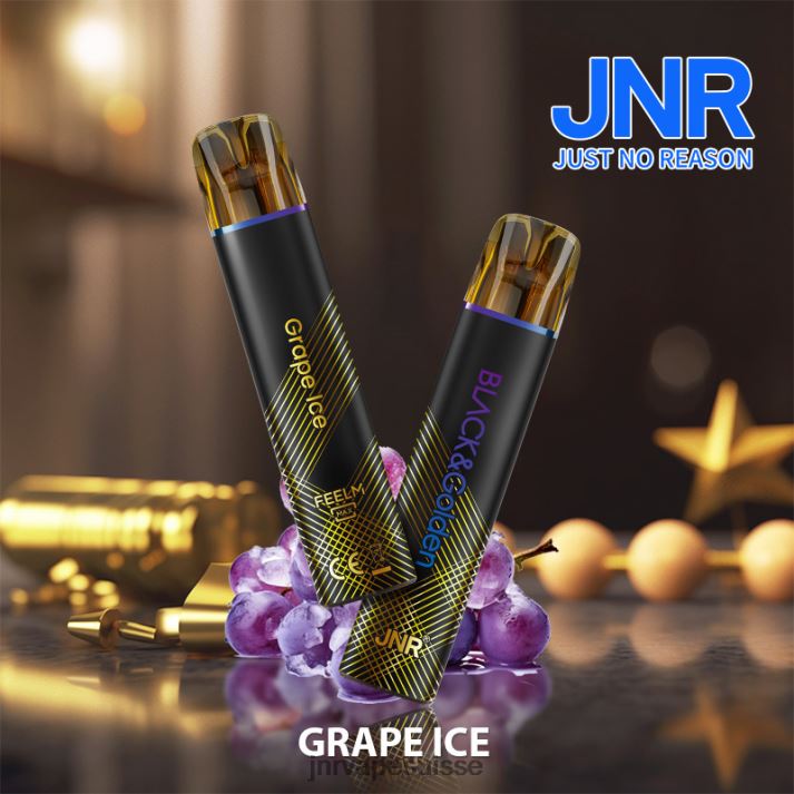 JNR Vape Nicotine | glace aux raisins jnr noir et doré 6JN84276