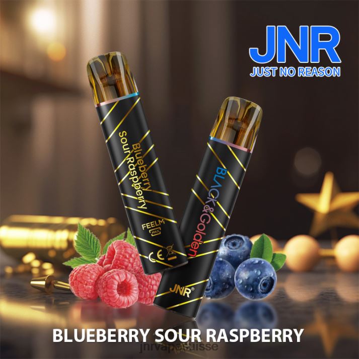 JNR Vape Prix | myrtille, framboise aigre jnr noir et doré 6JN84274