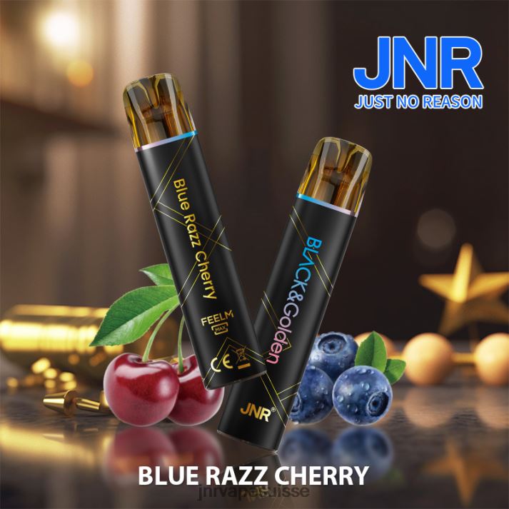 JNR Vape Suisse | cerise bleue jnr noir et doré 6JN84272