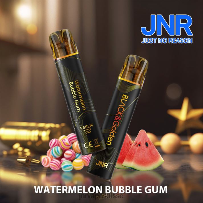 JNR Vapes Factory | bubble-gum à la pastèque jnr noir et doré 6JN84287