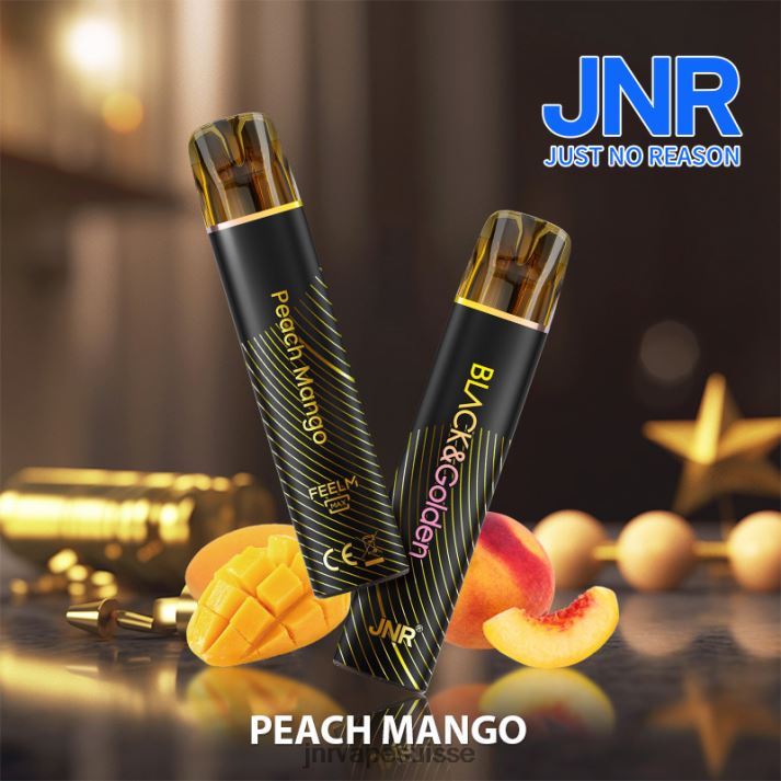 JNR Vapes Website | pêche mangue jnr noir et doré 6JN84279